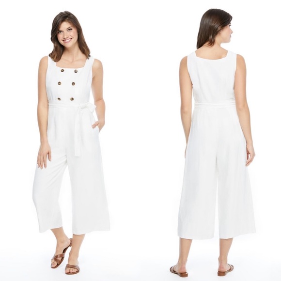 NWT Gal Meets Glam "Cleo" White Jumpsuit - Picture 3 of 7